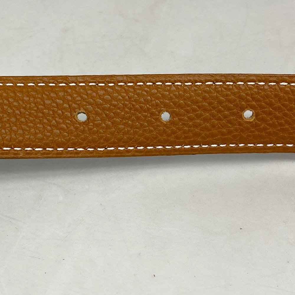 Hermes Belt Constance □F Engraved Ardennes Box Calf Natural Black Men Women - Picture 6 of 7